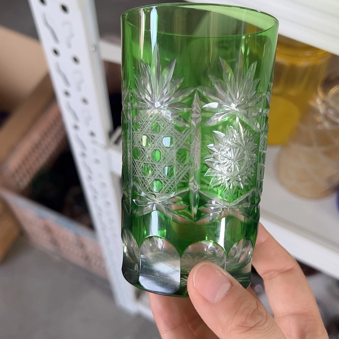 水晶玻璃高脚款微瑕一个