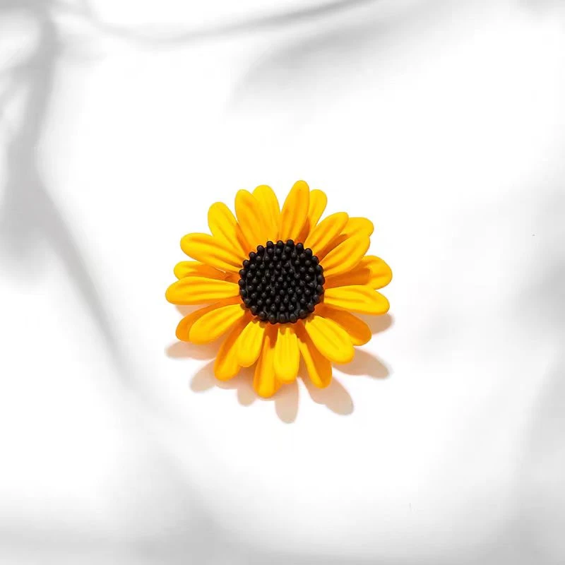 铜合金胸针 时尚气质百搭黄色向日葵胸针3570