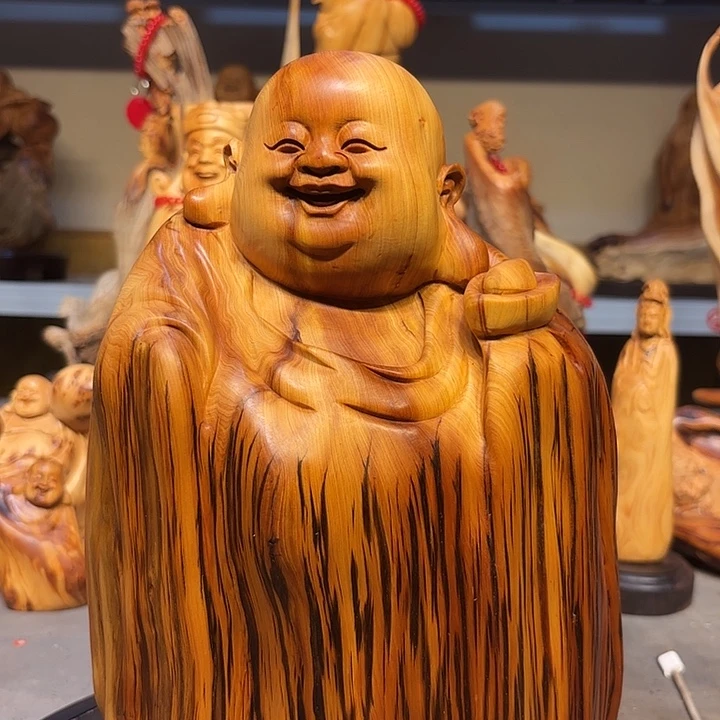柏木太行崖柏弥勒佛