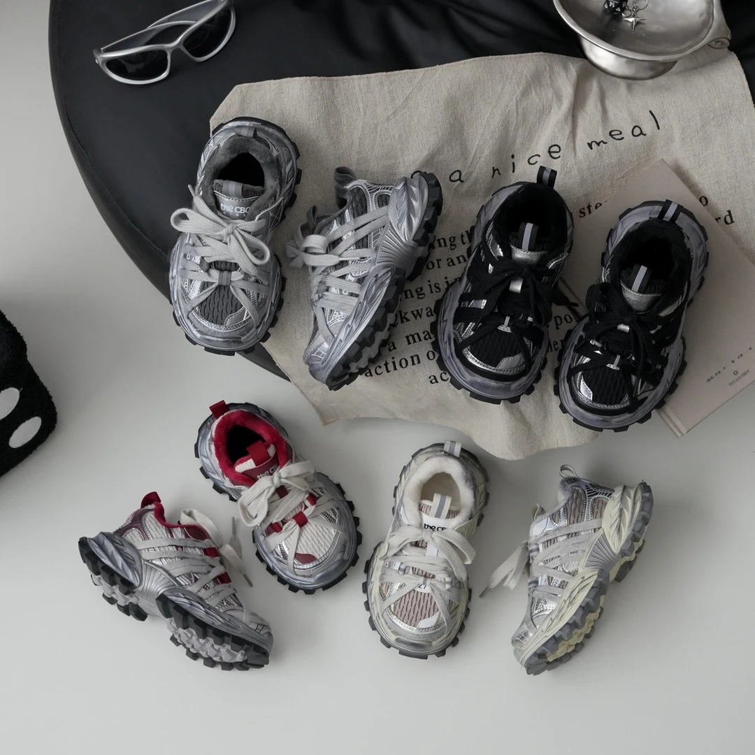 儿童脏脏老爹鞋秋季新款透气网面运动鞋童鞋男童女童百搭亲子童鞋