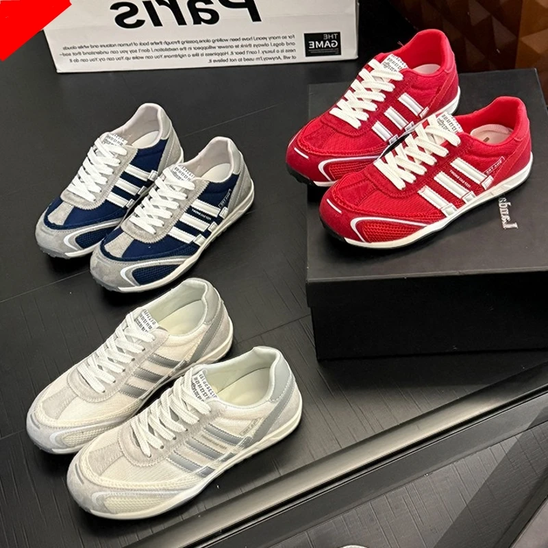 爆款赛车德训鞋女2025秋季新款百搭网面透气运动休闲鞋学生阿甘鞋