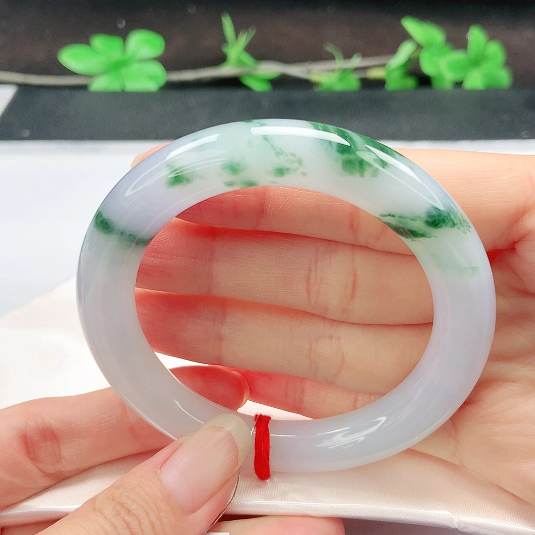 翡翠未镶嵌手镯55圆