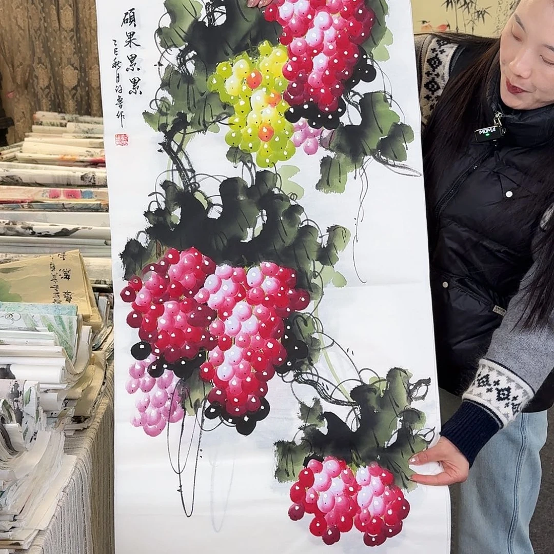 纯手绘国画作品好看三尺
