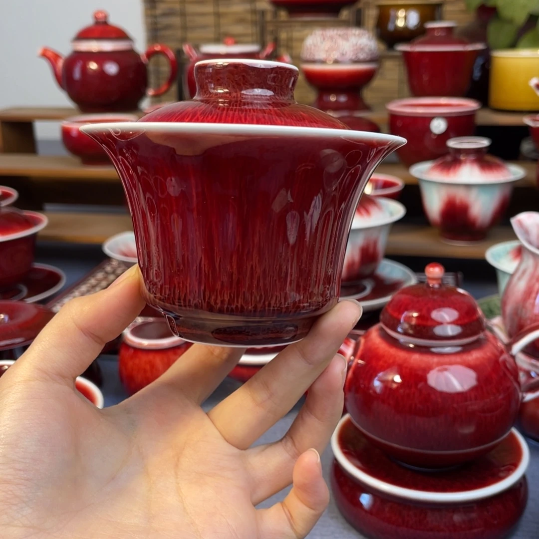 景德镇原矿陶瓷 盖碗