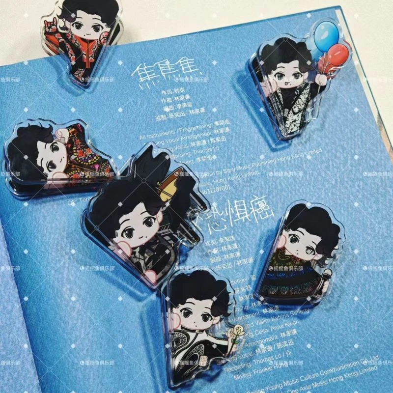 陈奕迅亚克力PP夹卡通创意便签夹透明Q版书夹diy陈奕迅周边