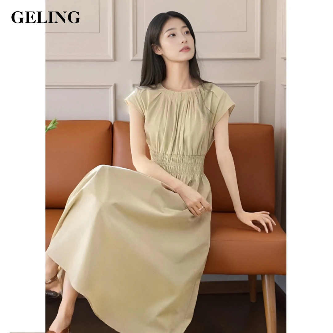 GELING/歌&玲夏季显瘦轻奢小众气质连衣裙G504WC39L