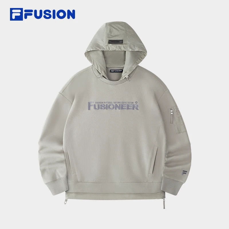 【欧若风】斐乐潮牌25新品男士长袖运动连帽卫衣套头衫黑T11M515202