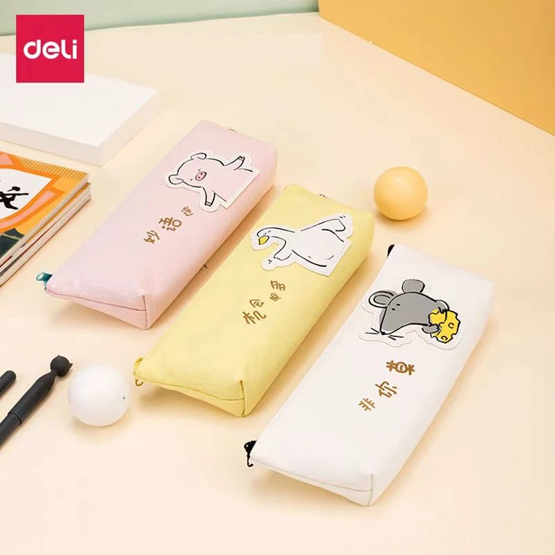 得力三角款多功能笔袋-1个