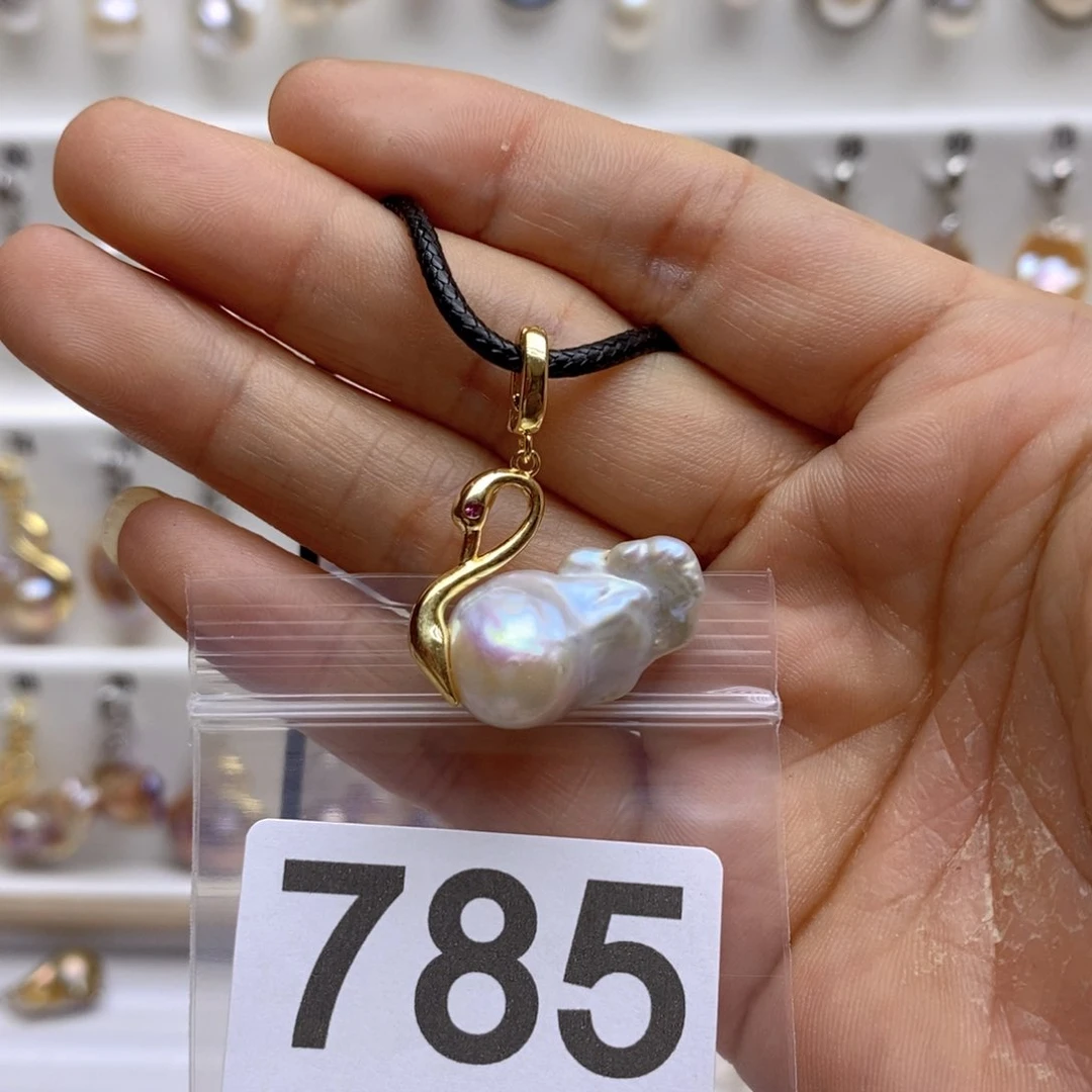 淡水珍珠颈饰银S925镶嵌?**?785