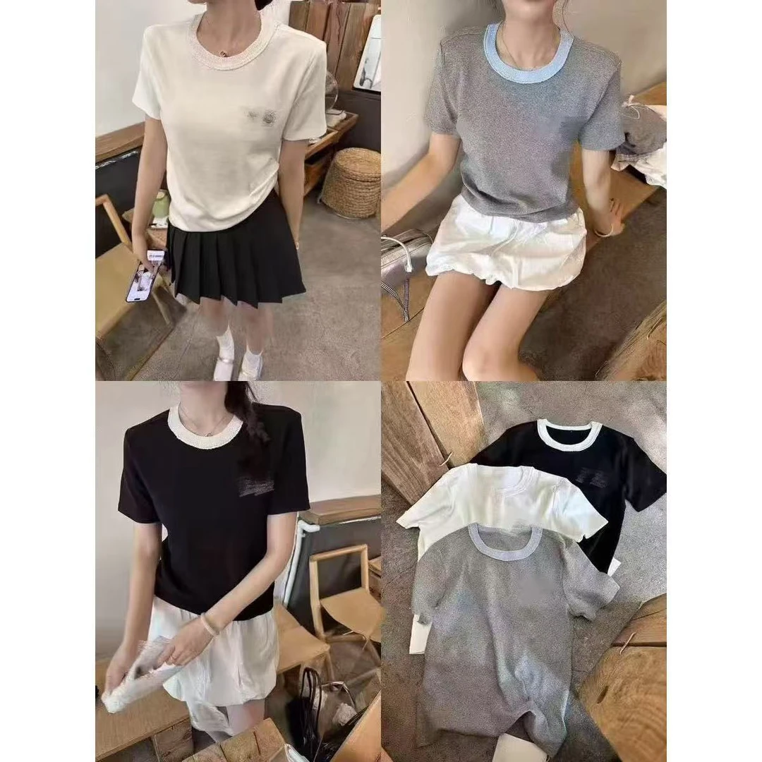 【小巧定制】XQ2364夏季新款显瘦百搭拼接上衣