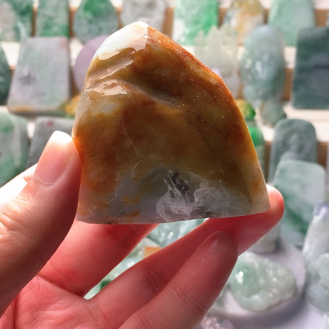 翡翠散珠翡翠原石片料