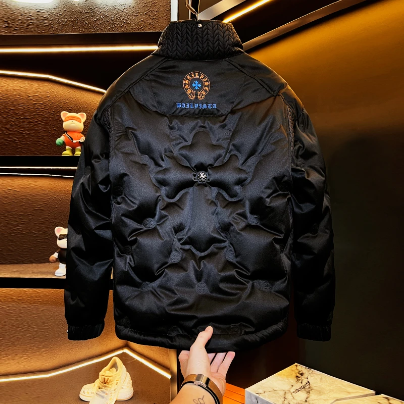 L【25739】高奢白鸭绒羽绒服男2025冬季新款潮男装厚款保暖外套