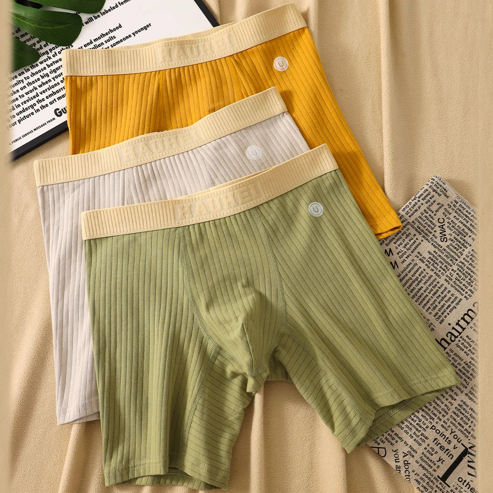 宽松大码棉质男士内裤舒适透气时尚简约打底裤青少年中腰平角裤