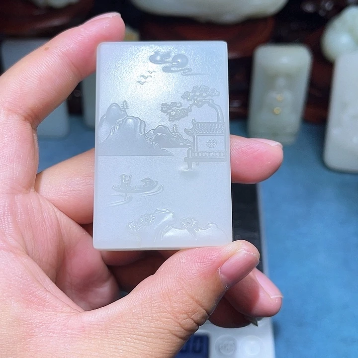 和田玉未镶嵌吊坠(不含链)