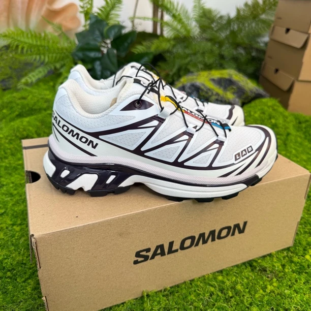 【新品上新】Salomon XT-6 舒适透气户外休闲运动鞋 粉白小哈士奇
