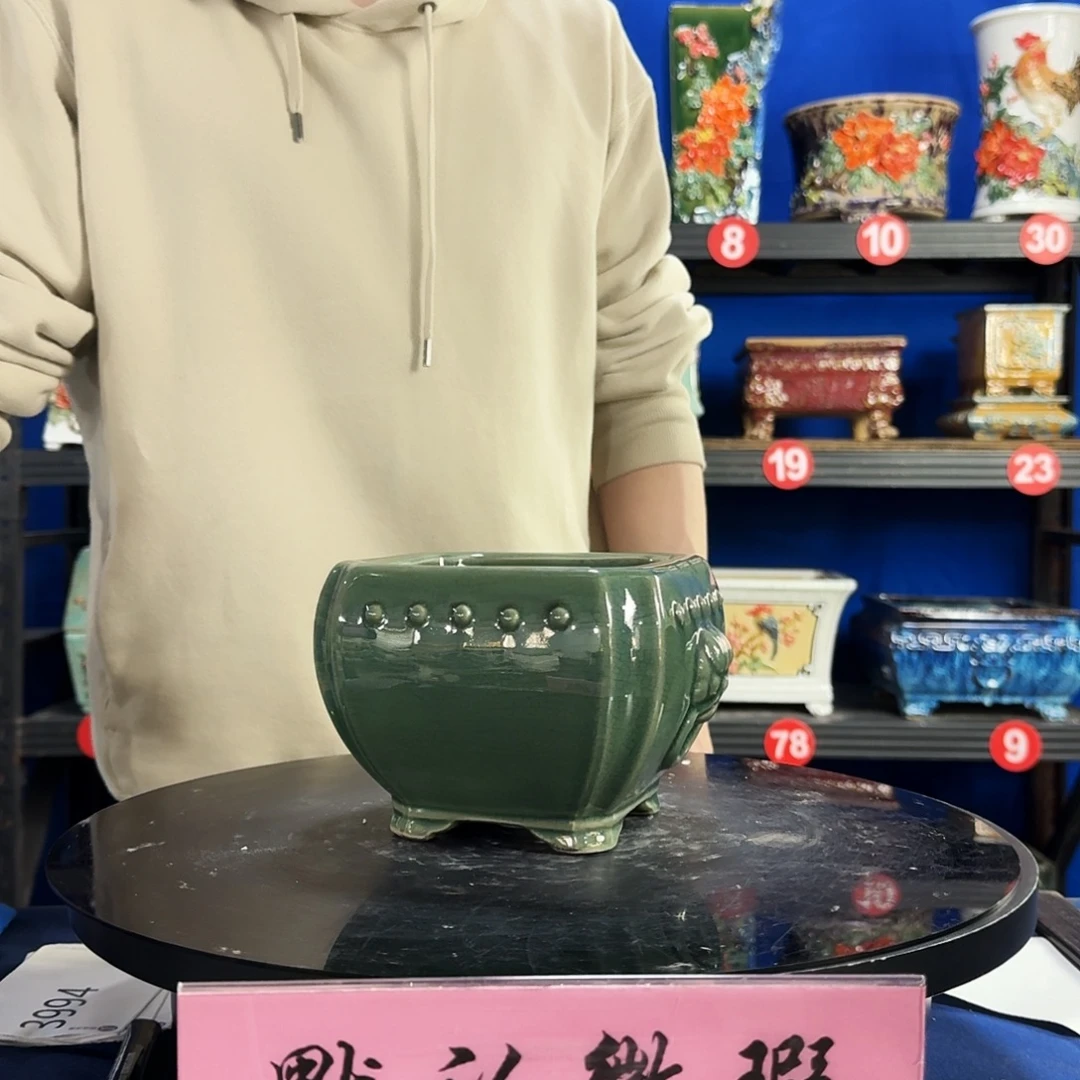 586玉绿微瑕外口14内深9