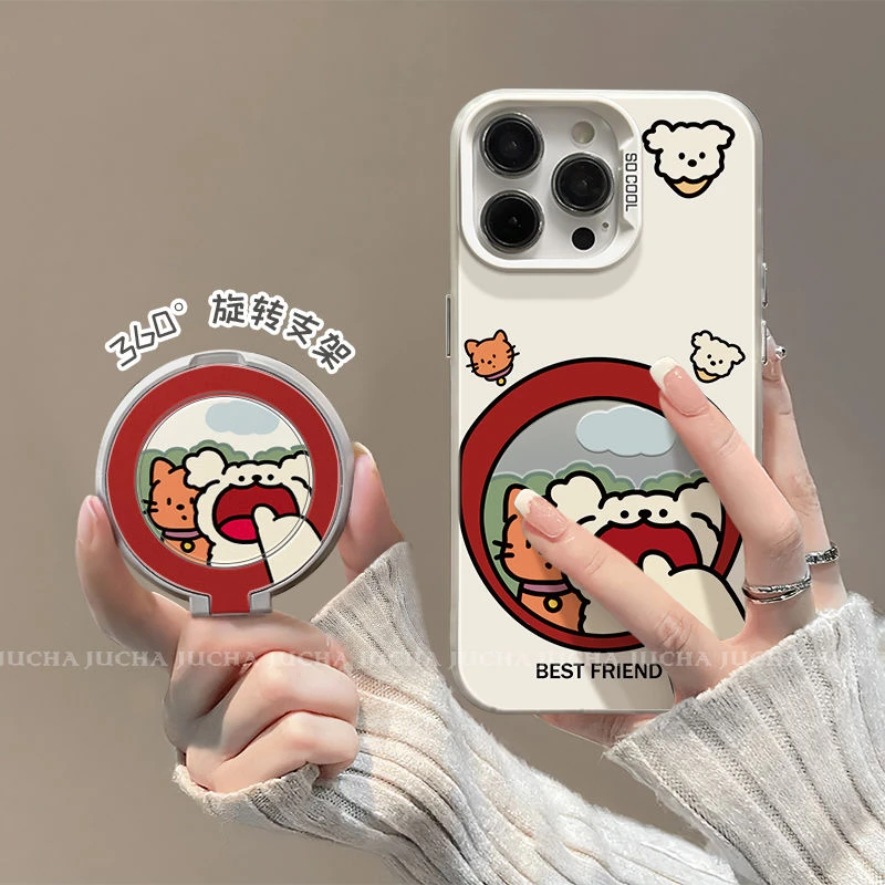 小狗和朋友适用苹果16e手机壳高颜值可爱OPPO高端华为新款小米