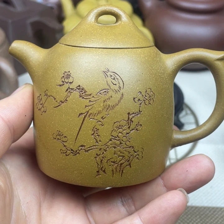 紫砂茶壶紫砂壶黄金段秦权120cc