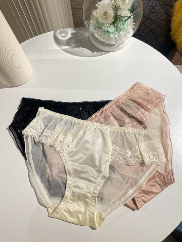 3条装 繁风梦镜 维秘纯欲中腰蕾丝女士内裤