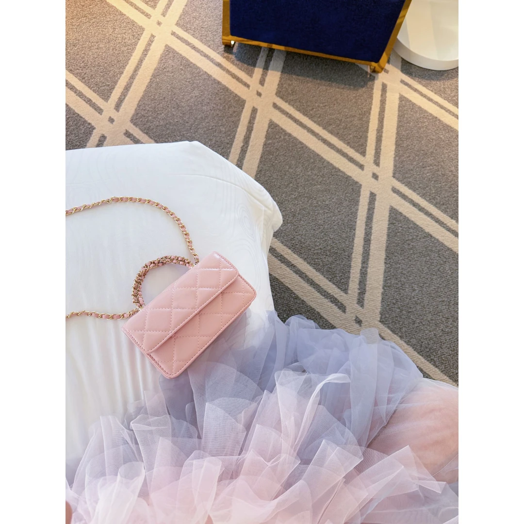 QIQI【mini woc】麻花交叉手提斜挎包（无公仔挂件）