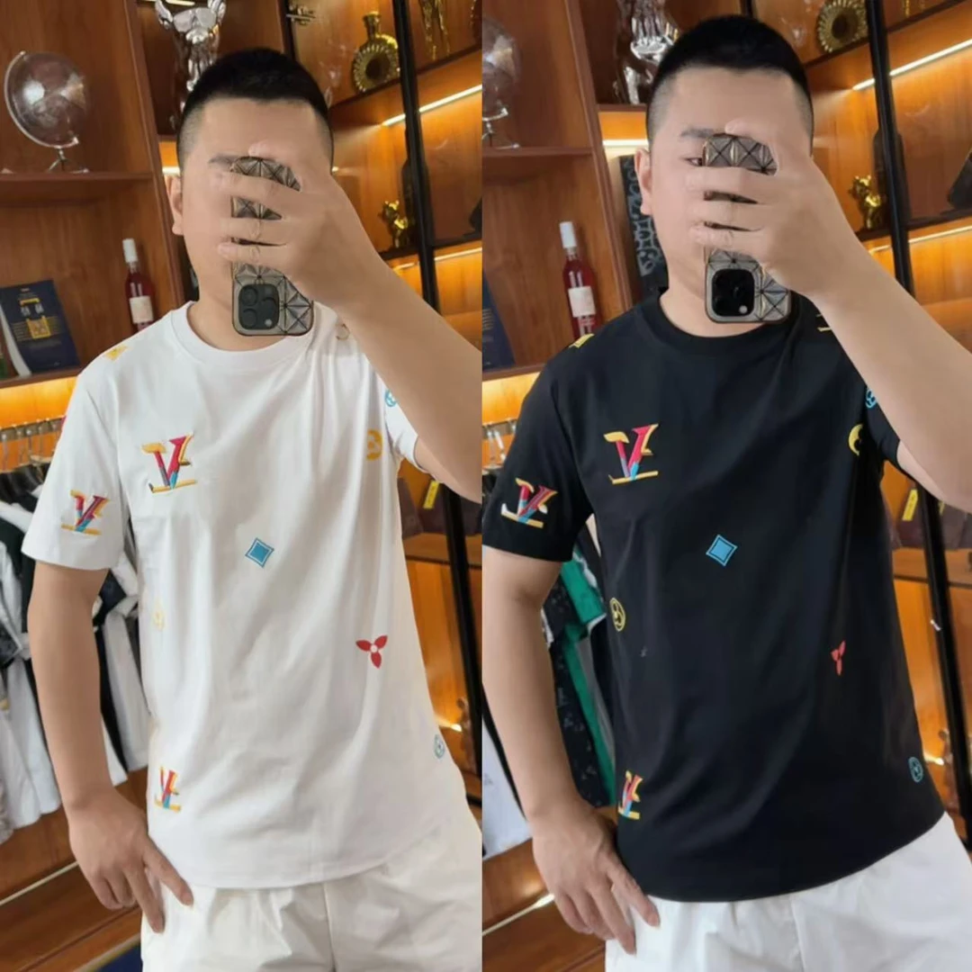 【彩花点缀】2025夏季新款植绒发泡工艺潮牌男女同款短袖休闲百搭