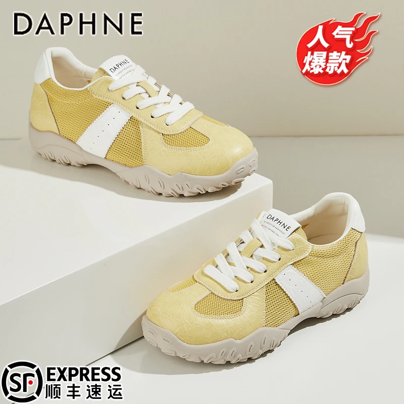 达芙妮女鞋软底德训鞋2025秋季爆款网面透气小白鞋百搭运动休闲鞋