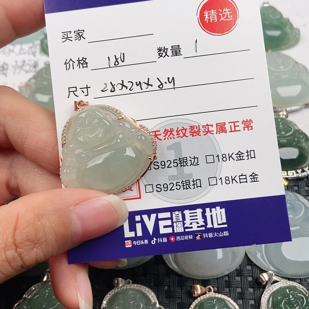 翡翠银S925镶嵌颈饰