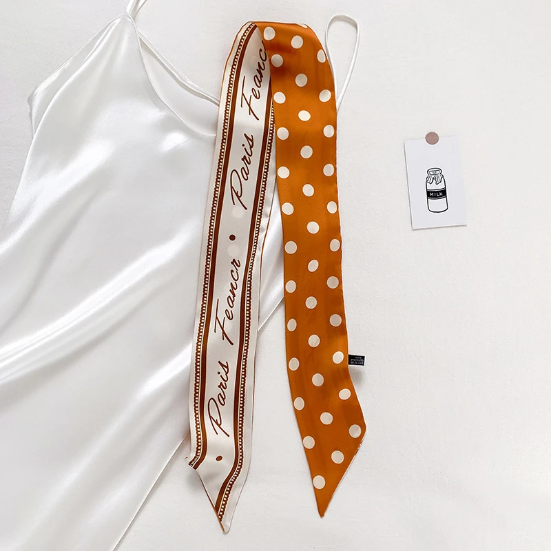 【双面双色波点丝巾】法式双面丝巾25064