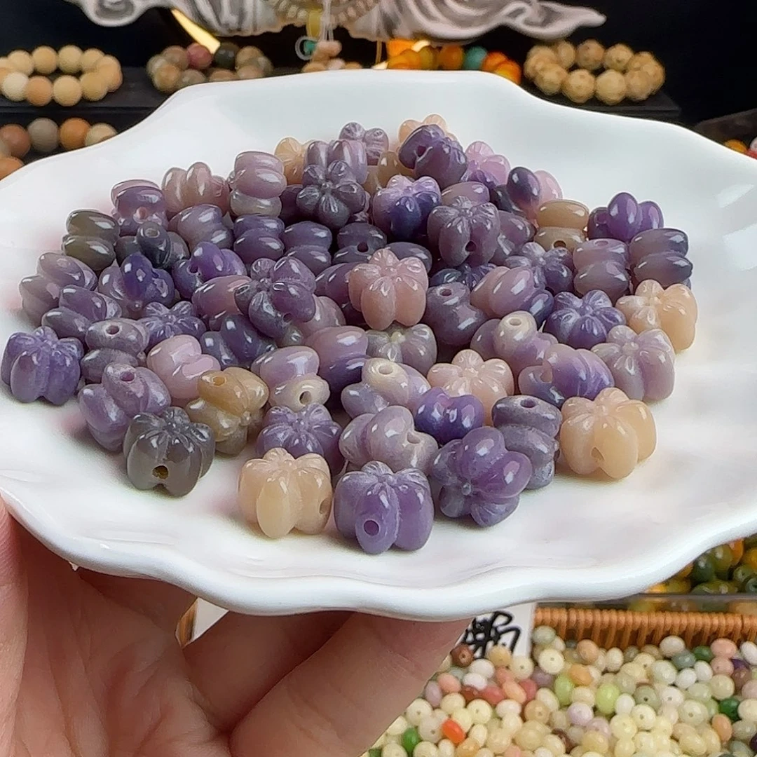 手串菩提根/象牙果卡12紫色五瓣花20卡牌➕10颗备珠