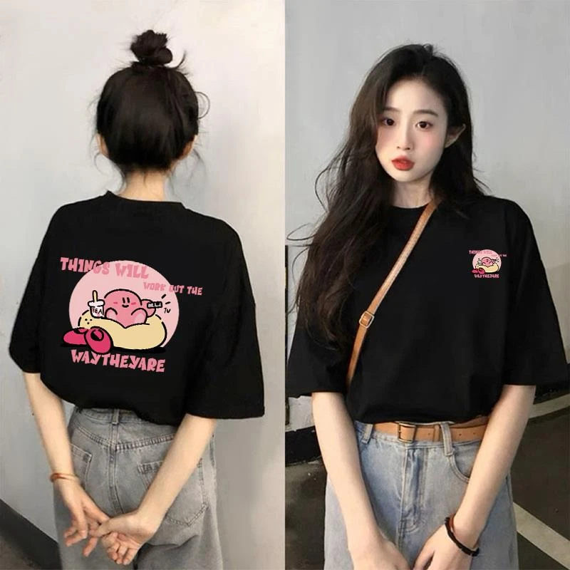 女童t恤短袖夏装纯棉中大儿童韩版百搭2025潮款时尚小女孩上衣服