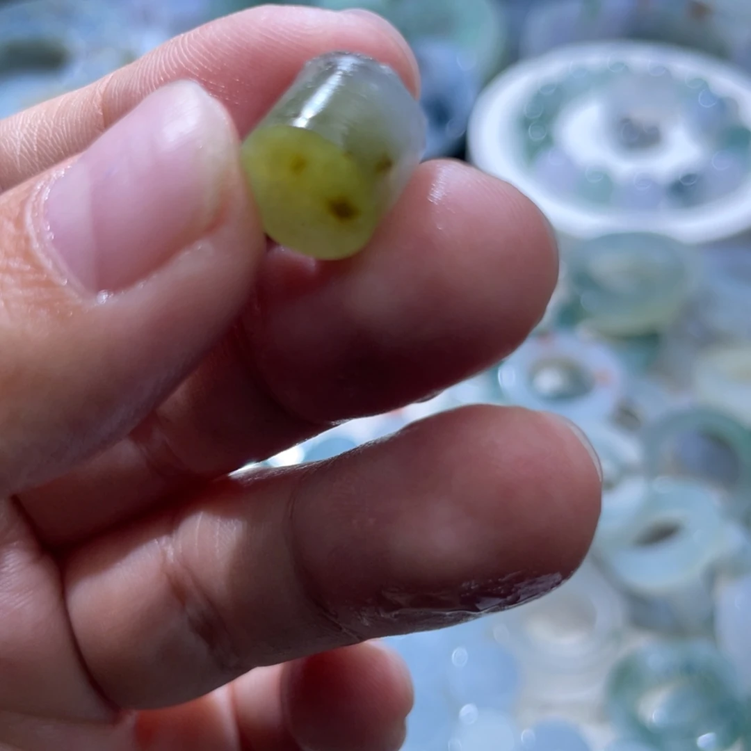 定制翡翠未镶嵌天然翡翠冰黄9➕