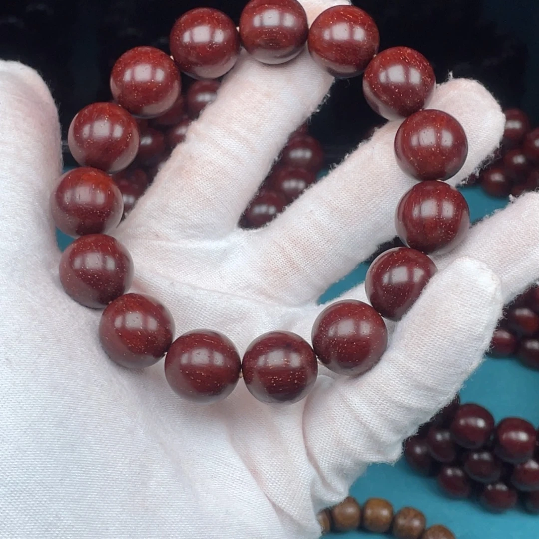 小叶紫檀手串/手链顶泥爆星