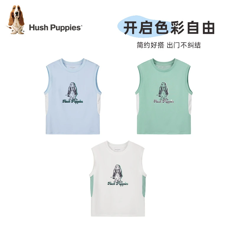 【凉感防晒背心】暇步士童装2025年夏季新款儿童舒适凉感防晒背心