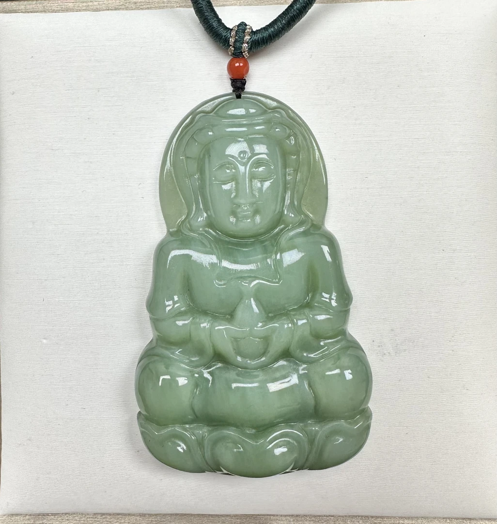 碧玉粉青观音大尺寸62+mm