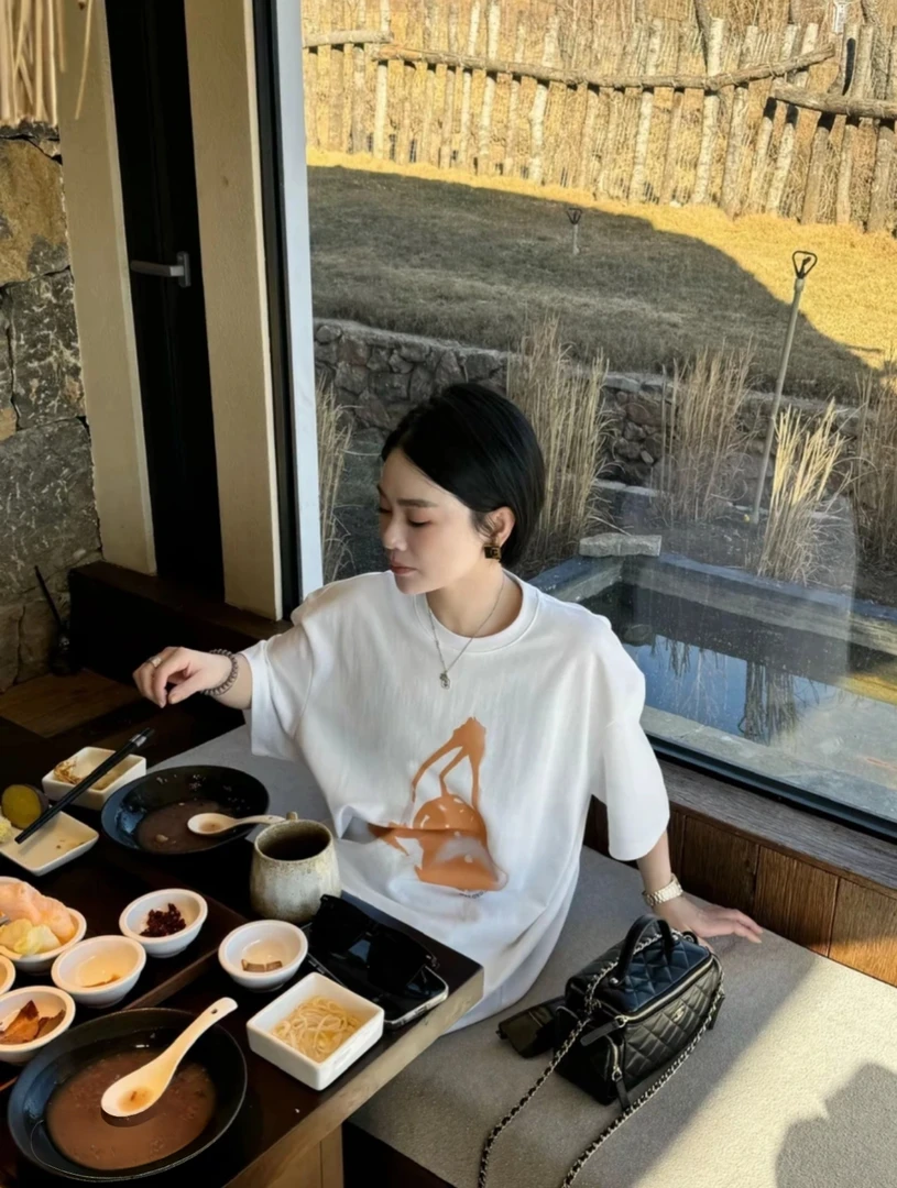 Az LongQuan 樱桃短袖 设计师新款百搭休闲短袖 CTSL2410124