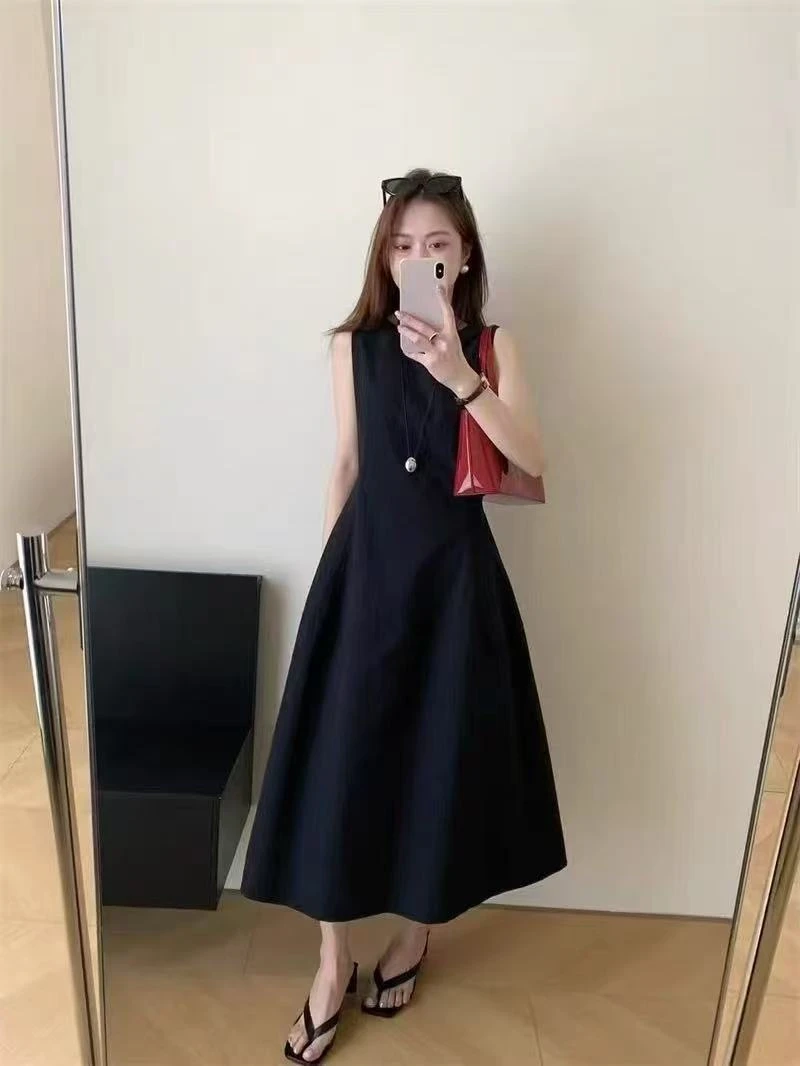 8088无袖长款连衣裙