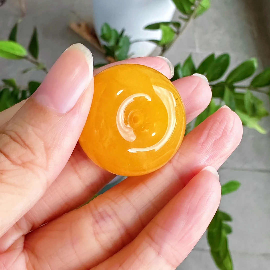 蜜蜡焦皮料芬达色甜甜圈