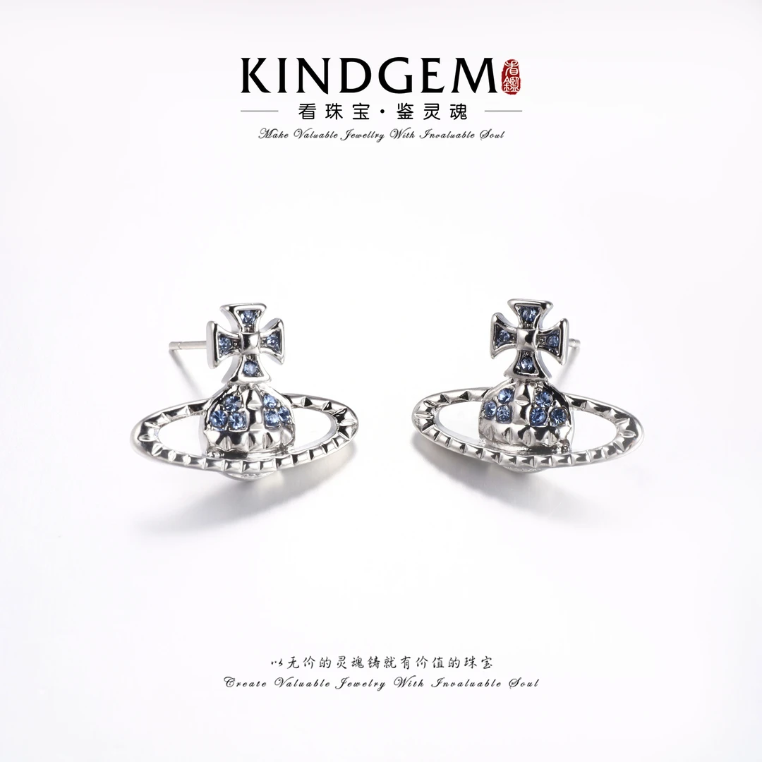 KindGem  简约镶嵌气质轻奢百搭时尚耳环  C-33460