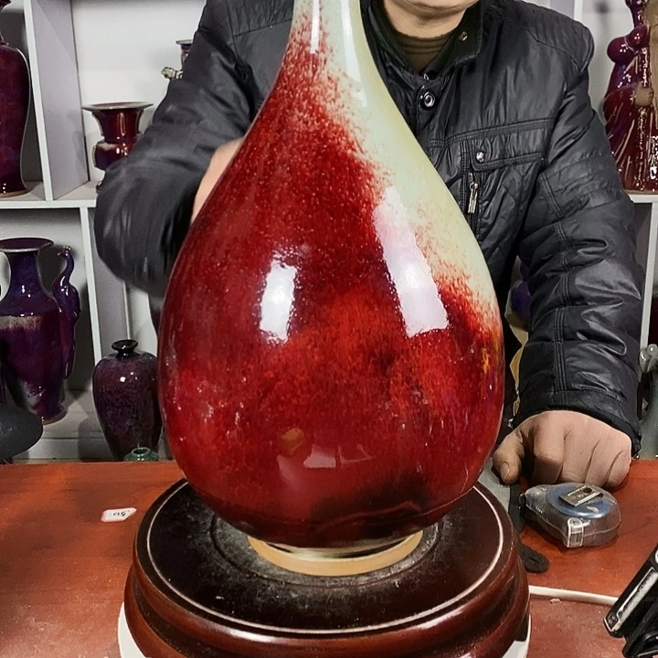 喜***的尚峰钧窑作品微瑕摆件