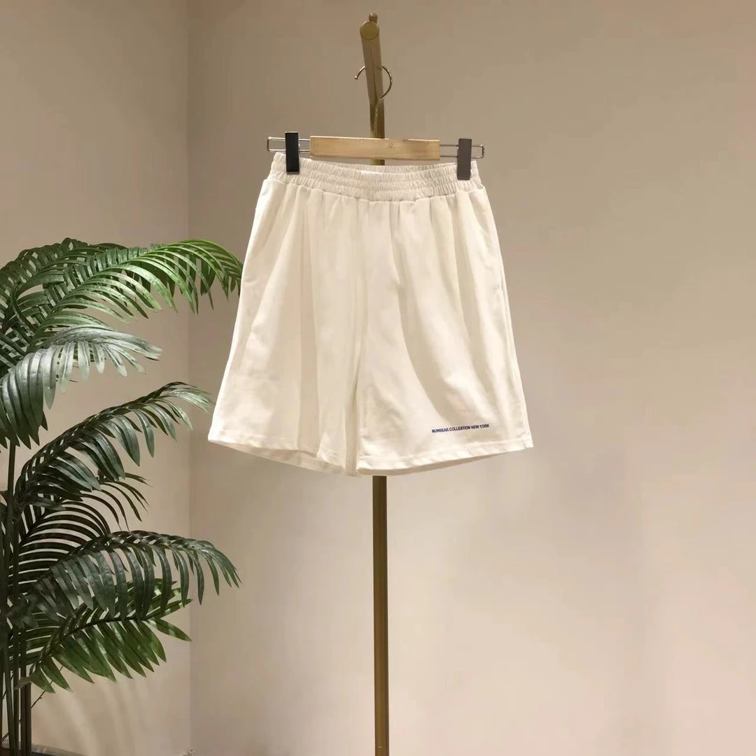 Q2564白色运动短裤女潮超火夏季宽松高腰显瘦百搭休闲a字阔腿裤