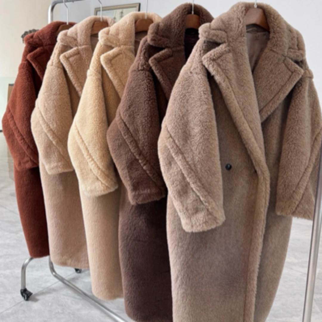 【麦子】限定色M泰迪大衣长款宽松大翻领大衣