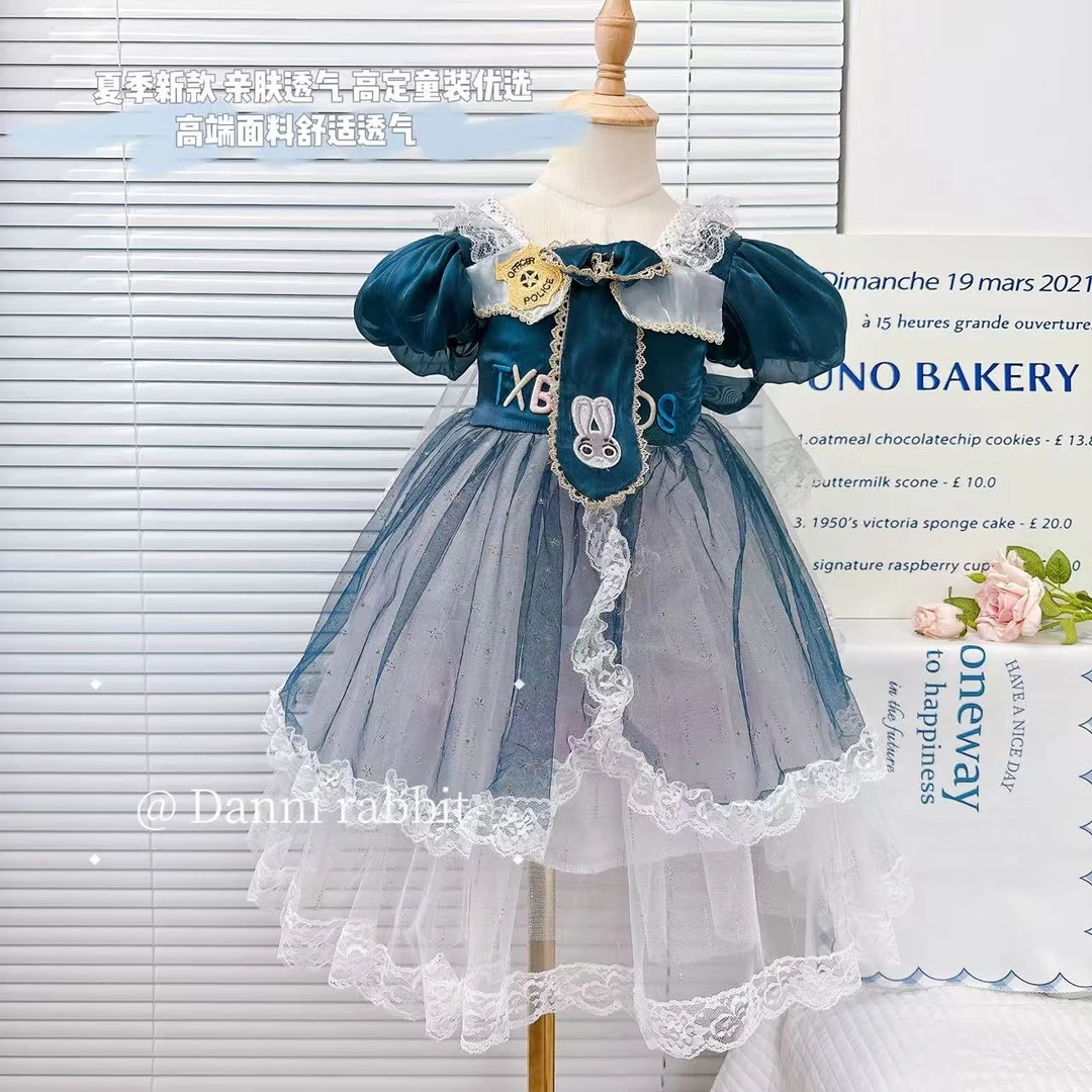 【Dannirabbit】*兔子警官+卡通洛丽塔*女童汉服连衣裙 X-7586