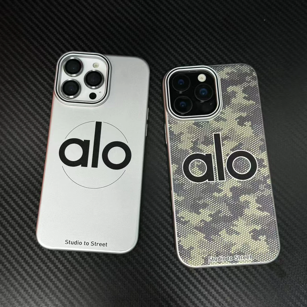 潮牌迷彩alo适用苹果16plus手机壳iphone15promax磁吸14超薄13硬