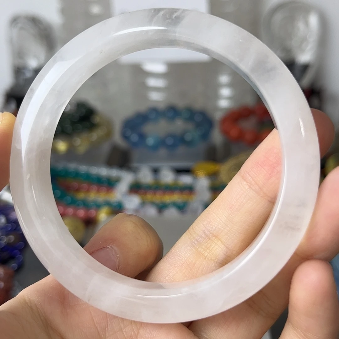 水晶未镶嵌手镯矿坑58.1加雪幽灵