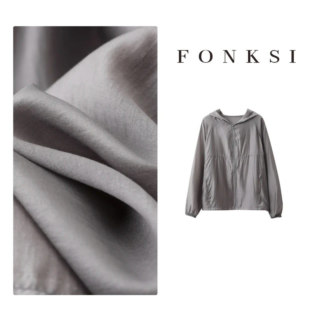 【FONKSI】天丝云纱衣！ 琎口兰精莱赛尔/连帽防晒外套