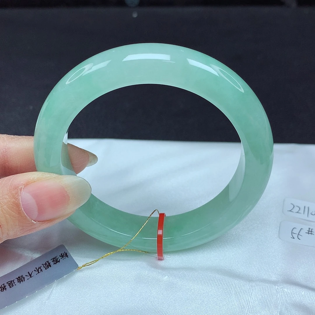 翡翠未镶嵌手镯55圈043
