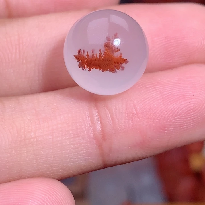 南红玛瑙未镶嵌南红高冰草花单珠