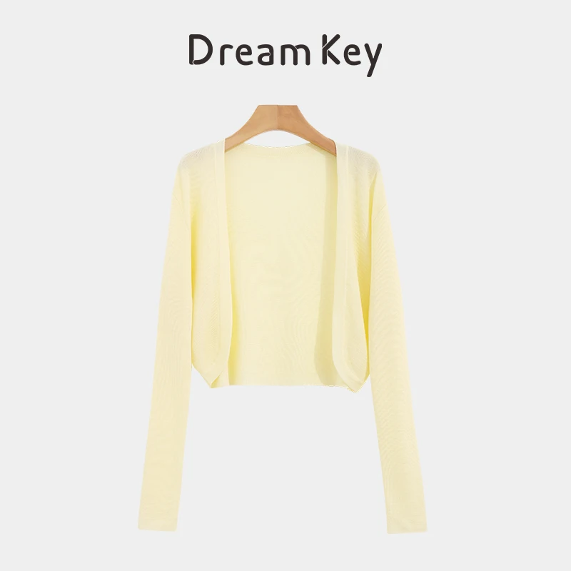 2025【夏上新】短款轻薄冰丝凉感休闲显瘦气质外搭开衫针织衫7373