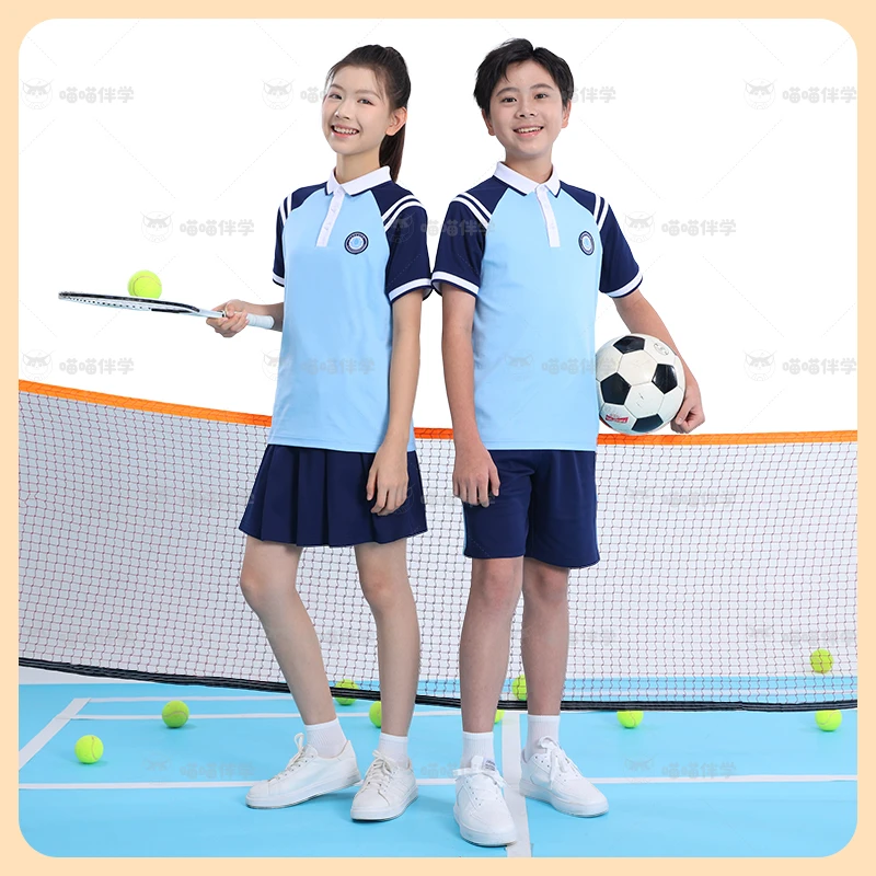 江西九江中小学夏季短袖学生统一校服T恤男女（上衣65%棉）