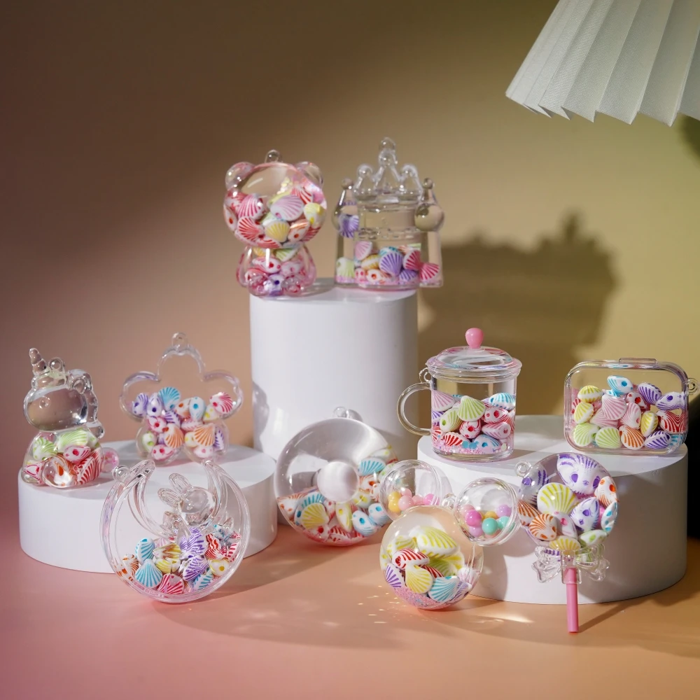 30人团【贝壳套组】10个颜色入油办公室桌面卡通DIY摆件